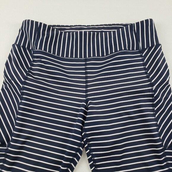 Athleta Contender 7/8 High Rise Legging Womens XL Blue Stripe 25" Stretch Tight - Picture 3 of 14